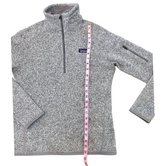 Patagonia Better Sweater 1/4 Quarter Zip Fleece Jacket Grey Women's Size Medium - Picture 12 of 12